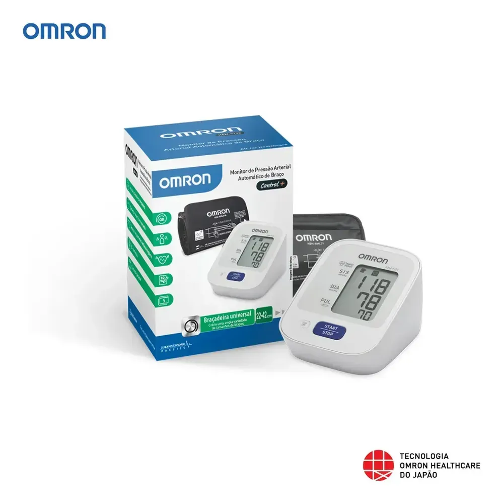 Medidor de pressão digital de braço Omron HEM-7122