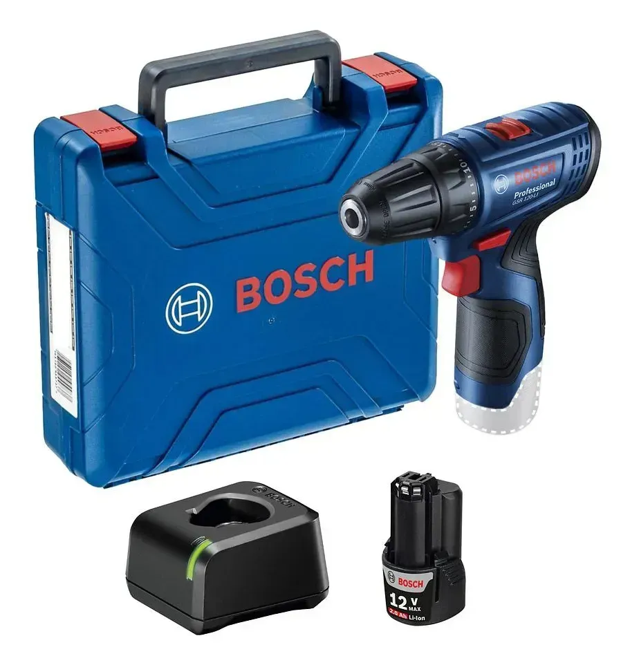 Parafusadeira e furadeira a bateria Bosch GSR 120-LI com maleta